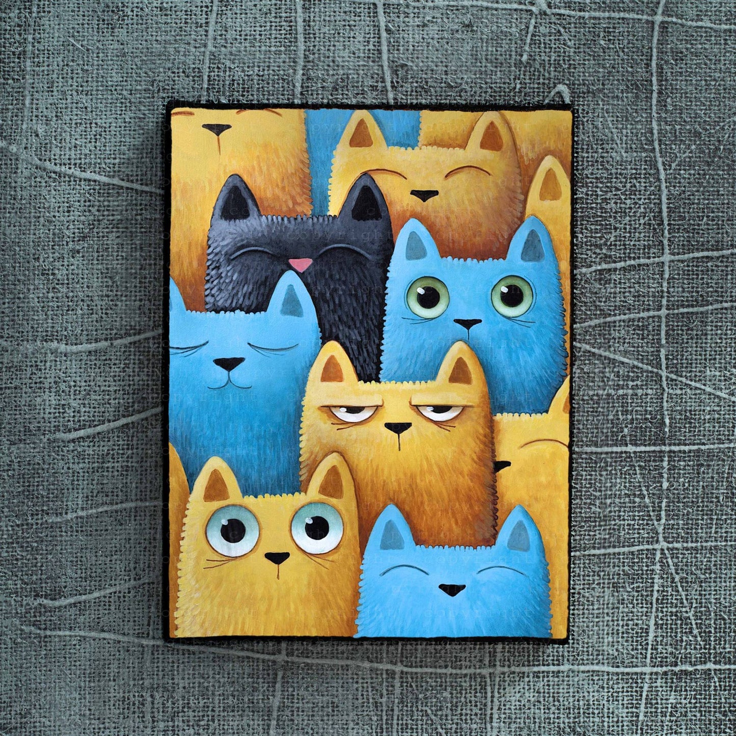 Bunte Katzen